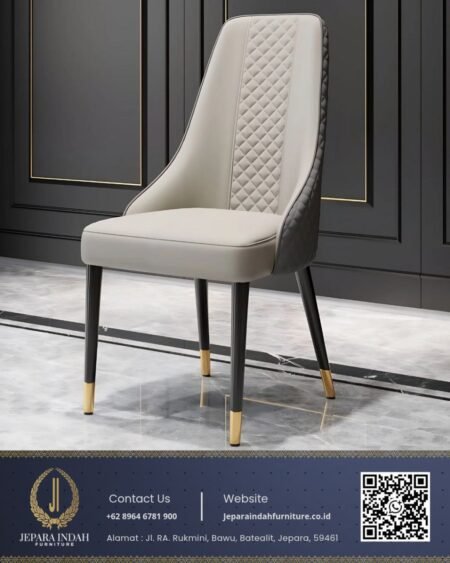 Kursi Makan Minimalis Modern Motif Diamond Quilted