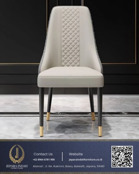 Kursi Makan Minimalis Modern Motif Diamond Quilted