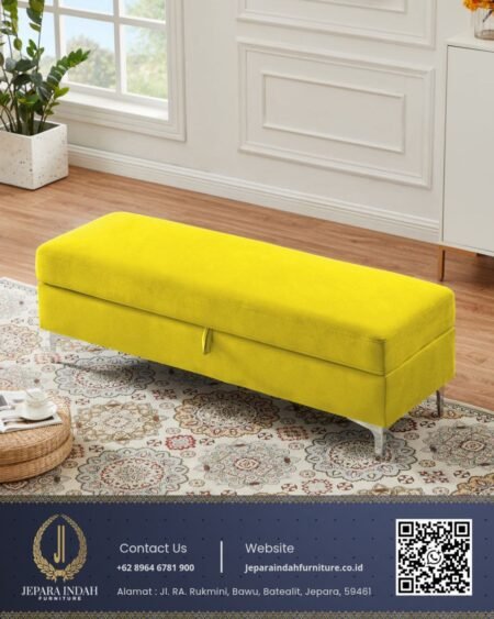 Bench Ottoman Minimalis Modern Panjang Storage