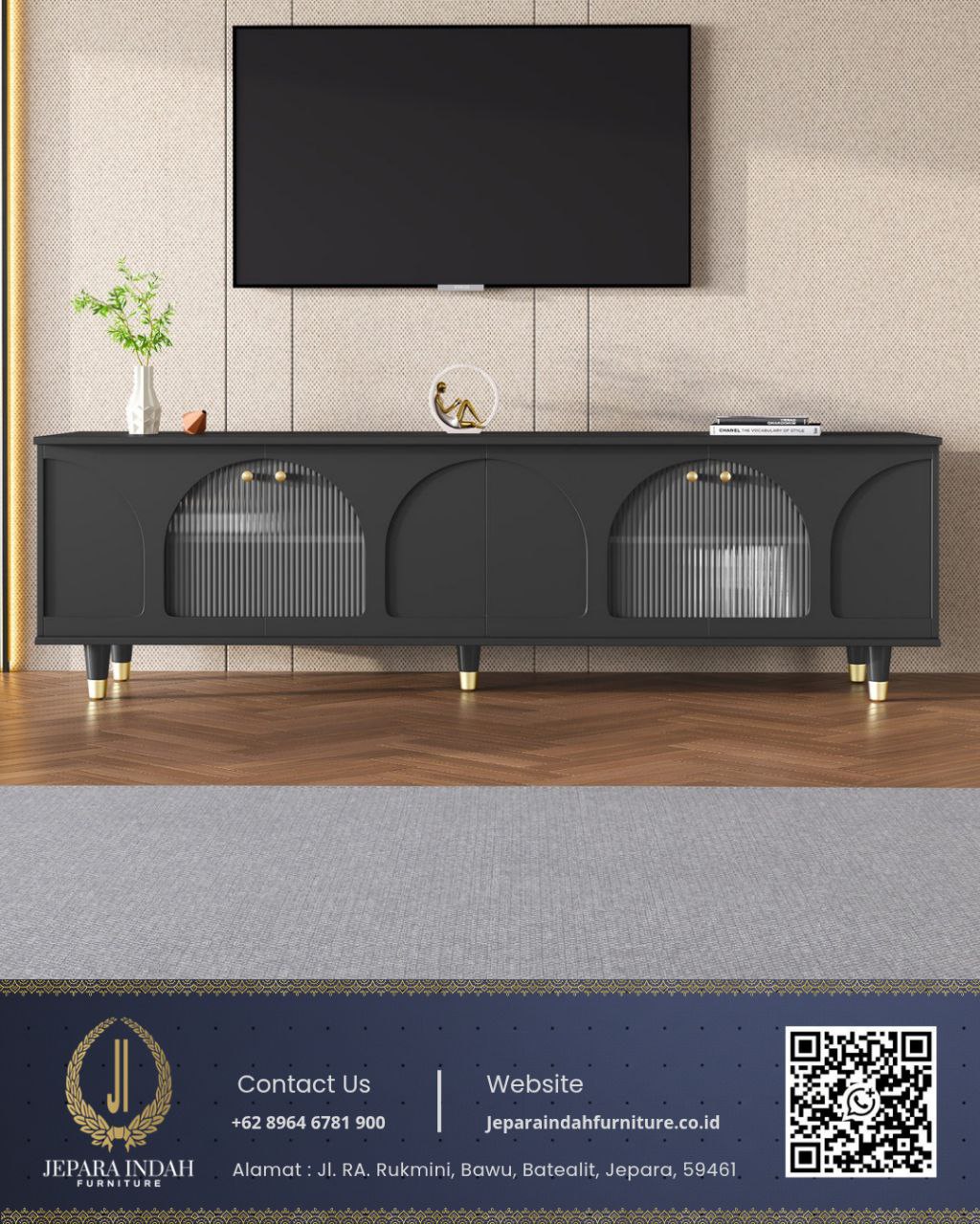 Bufet Meja TV Arch Modern Minimalis Desain Terbaru