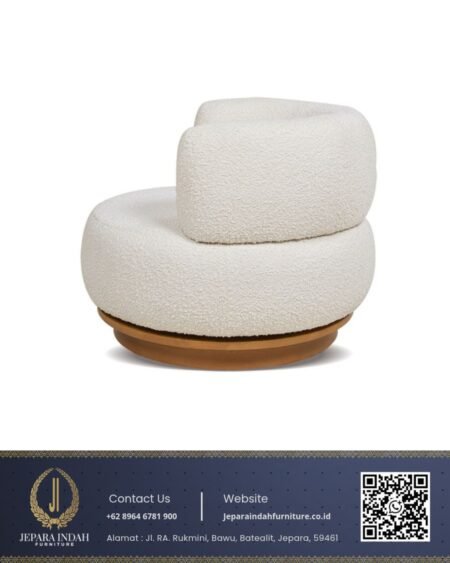 Kursi Lounge Oslo Minimalis Swivel Gaya Nordic