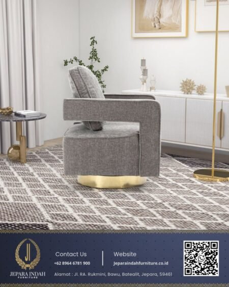 Kursi Sofa Putar Minimalis Modern Swivel Lounge