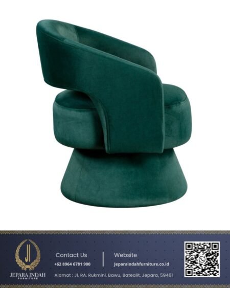 Kursi Sofa Single Barrel Accent Mewah Modern