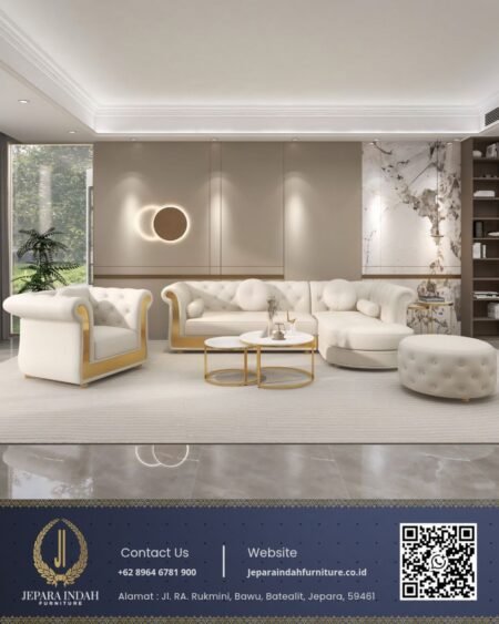 Set Sofa Kursi Tamu Mewah Modern Desain Eksklusif