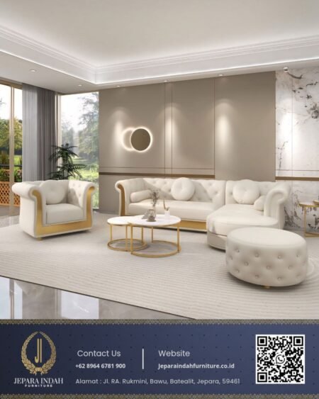 Set Sofa Kursi Tamu Mewah Modern Desain Eksklusif