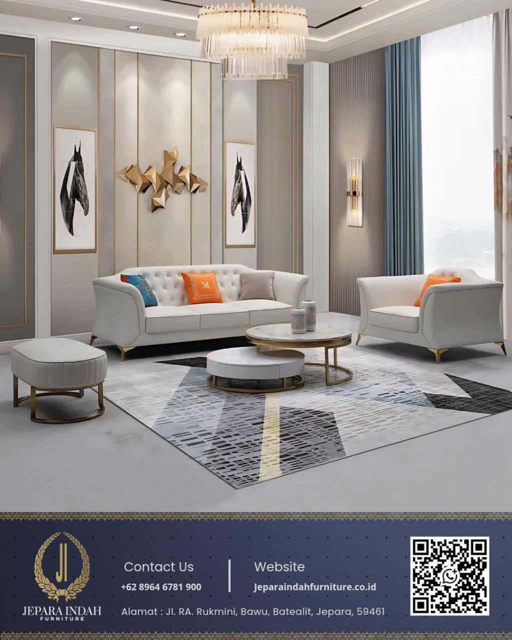 Set Sofa Ruang Tamu Modern Valencia Royal Luxury Sofa