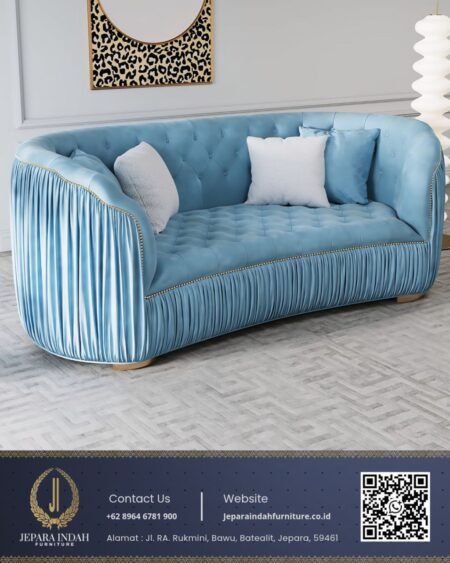 Sofa Blue Modern Shabby Desain Unik
