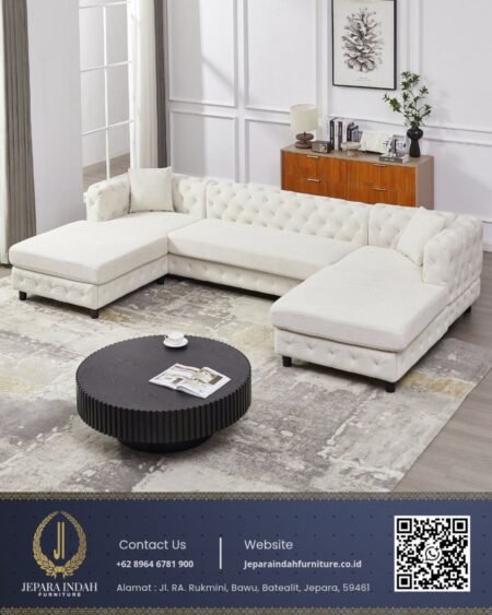 Sofa Ruang Tamu Sudut U Shape Minimalis Modern
