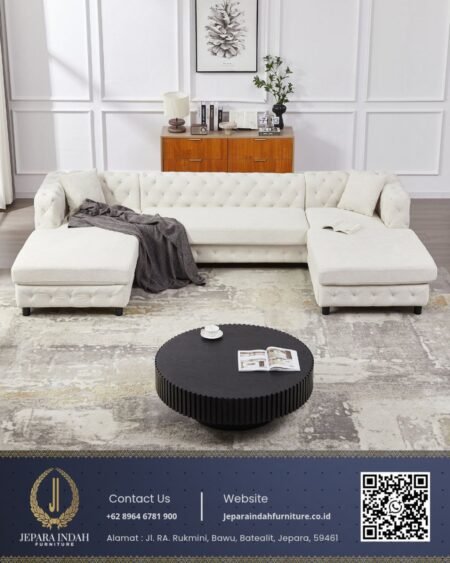Sofa Ruang Tamu Sudut U Shape Minimalis Modern