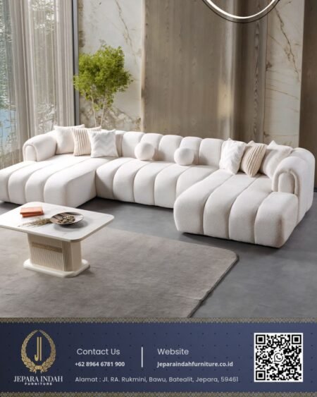 Set Sofa Tamu Sudut L Shape Scandinavian Nordic