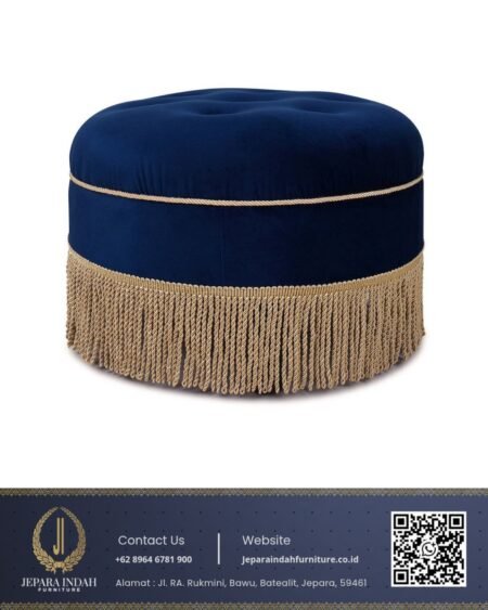 Kursi Stool Bulat Ottoman Klasik Modern Kontemporer