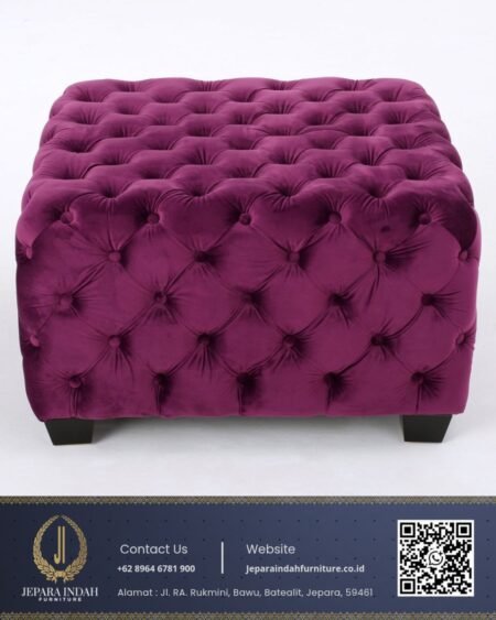 Puff Bench Sofa Ottoman Chesterfield Full Kancing Mewah