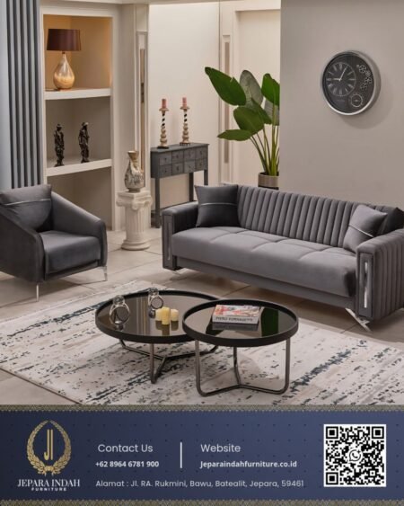 Set Sofa Tamu Scandinavian Mewah Modern Stainless