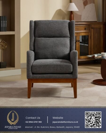 Sofa Wingback Satu Dudukan Modern Minimalis