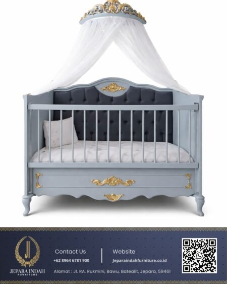 Box Bayi Klasik Mewah Ukir Blue Gold
