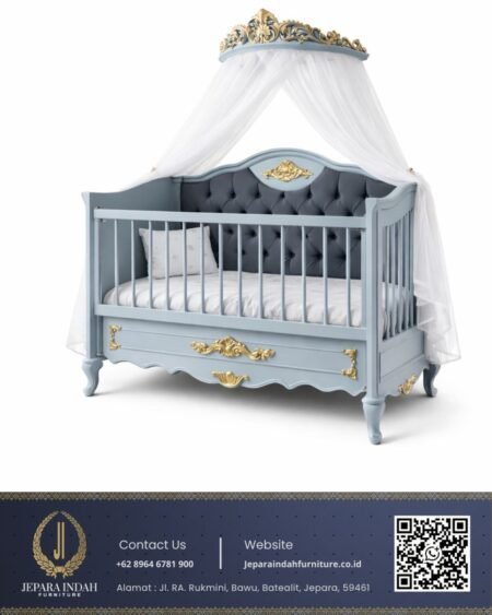 Box Bayi Klasik Mewah Ukir Blue Gold