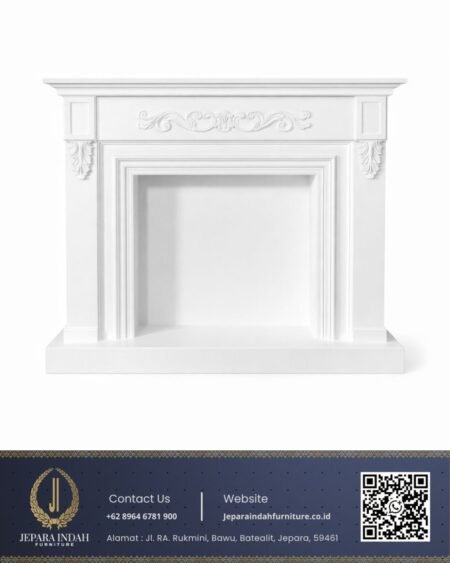 Fireplace Dekoratif Ruangan Minimalis Modern Duco White