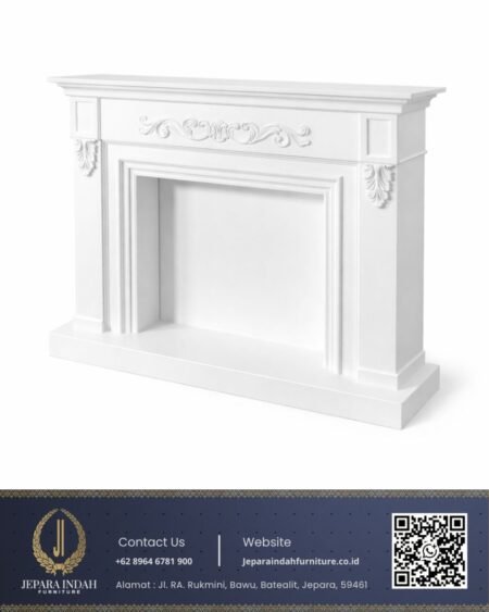 Fireplace Dekoratif Ruangan Minimalis Modern Duco White