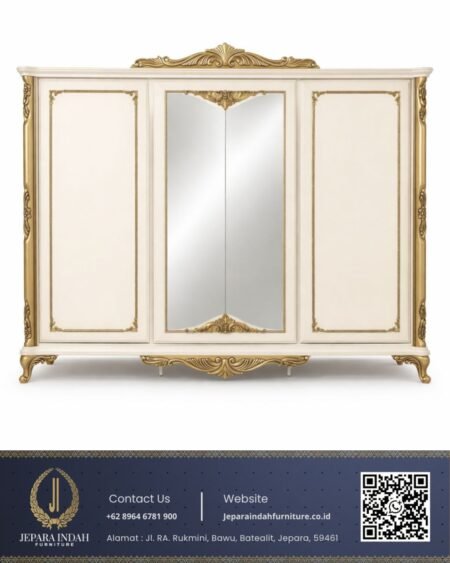 Lemari Pakaian 4 Pintu Klasik Mewah Royal Italian