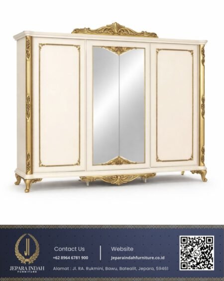 Lemari Pakaian 4 Pintu Klasik Mewah Royal Italian