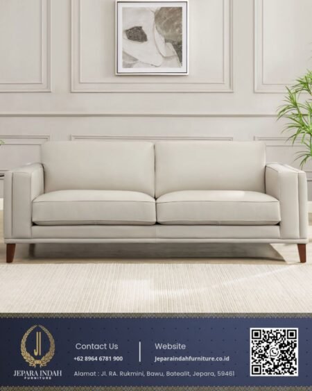 Sofa Minimalis Modern Ruang Tamu 3 Seater Grey