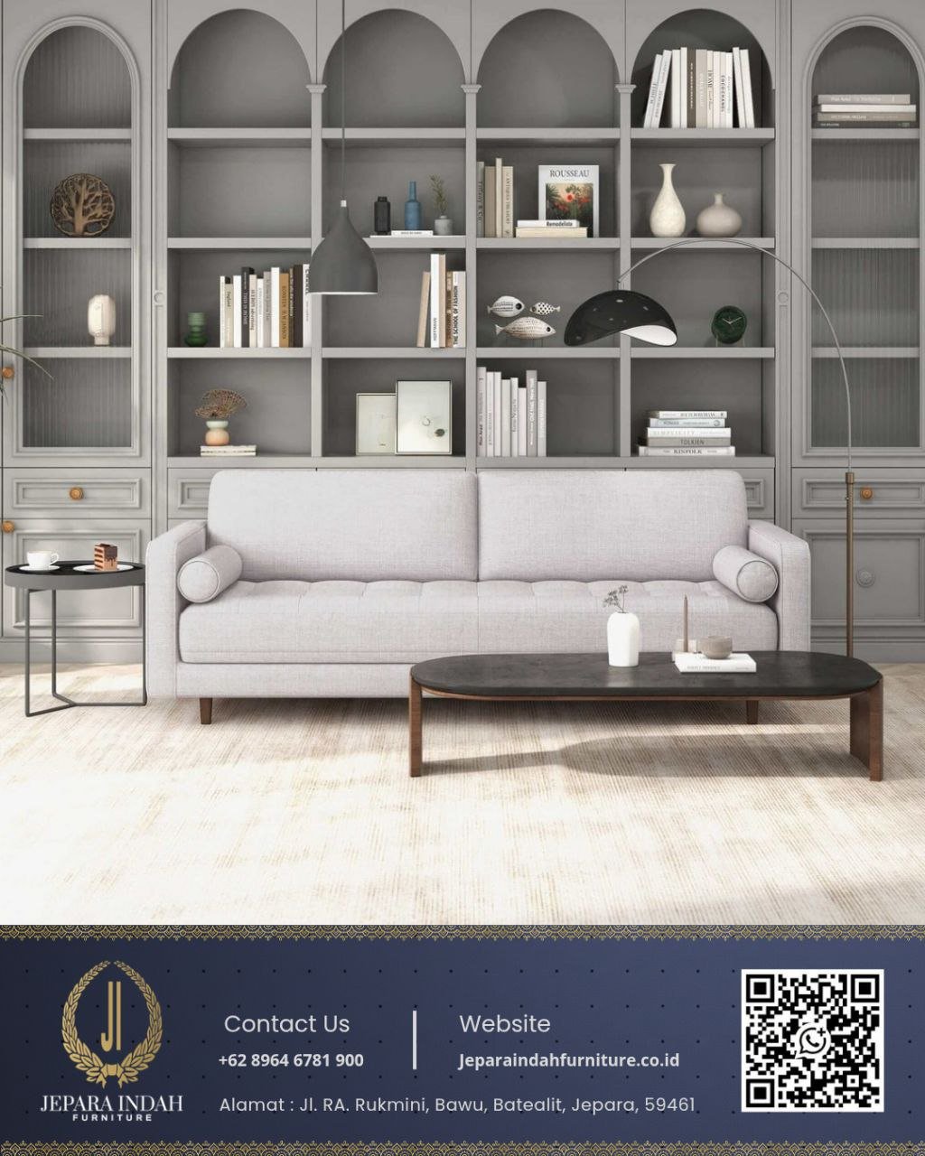 Sofa Minimalis Ruang Tamu Scandinavian Jepara