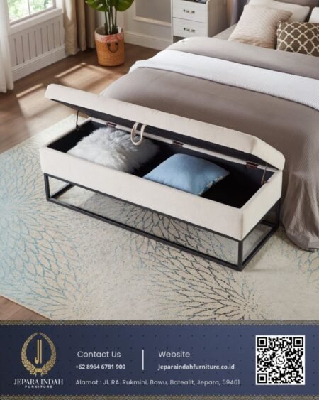 Bangku Storage Bench Minimalis Style Scandinavian Modern