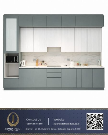Kitchen Set Custom Minimalis Modern Grey Aesthetic