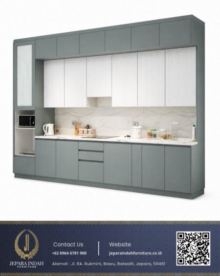 Kitchen Set Custom Minimalis Modern Grey Aesthetic
