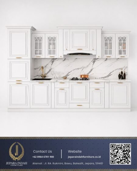 Kitchen Set Minimalis Klasik Marmer Furniture Dapur Jepara