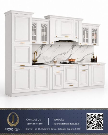 Kitchen Set Minimalis Klasik Marmer Furniture Dapur Jepara