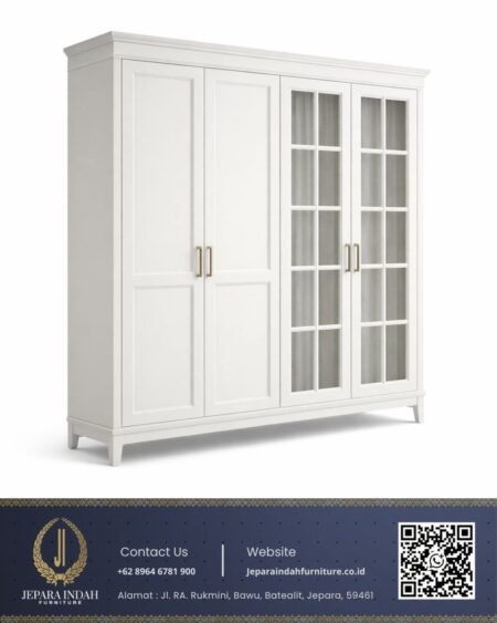 Lemari Pakaian Aesthetic Style French Country 4 Pintu
