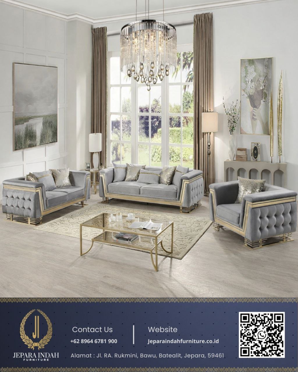 Set Sofa Tamu Minimalis Mewah Stainless Terbaru
