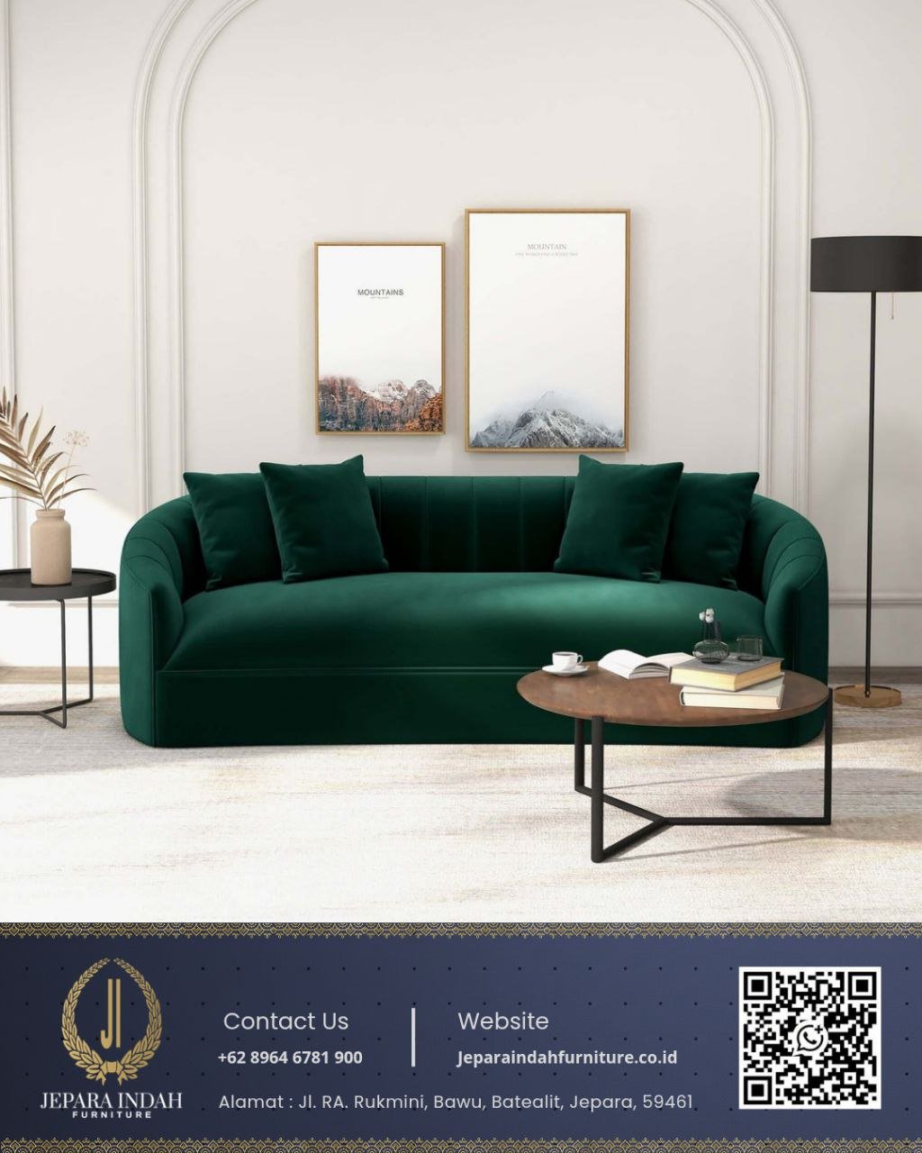 Sofa Minimalis Modern Ruang Tamu Jepara Emerald