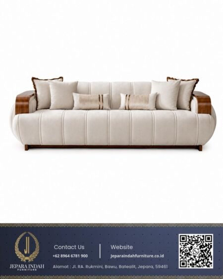 Sofa Minimalis Modern Terbaru Aesthetic Style Japandi Beige