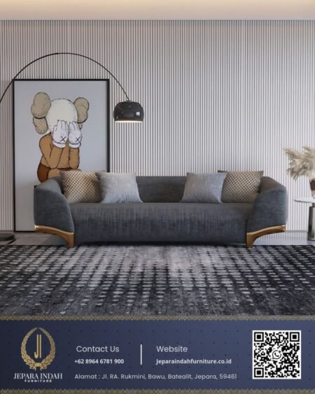 Sofa Minimalis Modern Unik Interior Kaki Gold Estetik