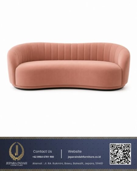 Sofa Ruang Tamu Mewah Aesthetic Curved Style Modern