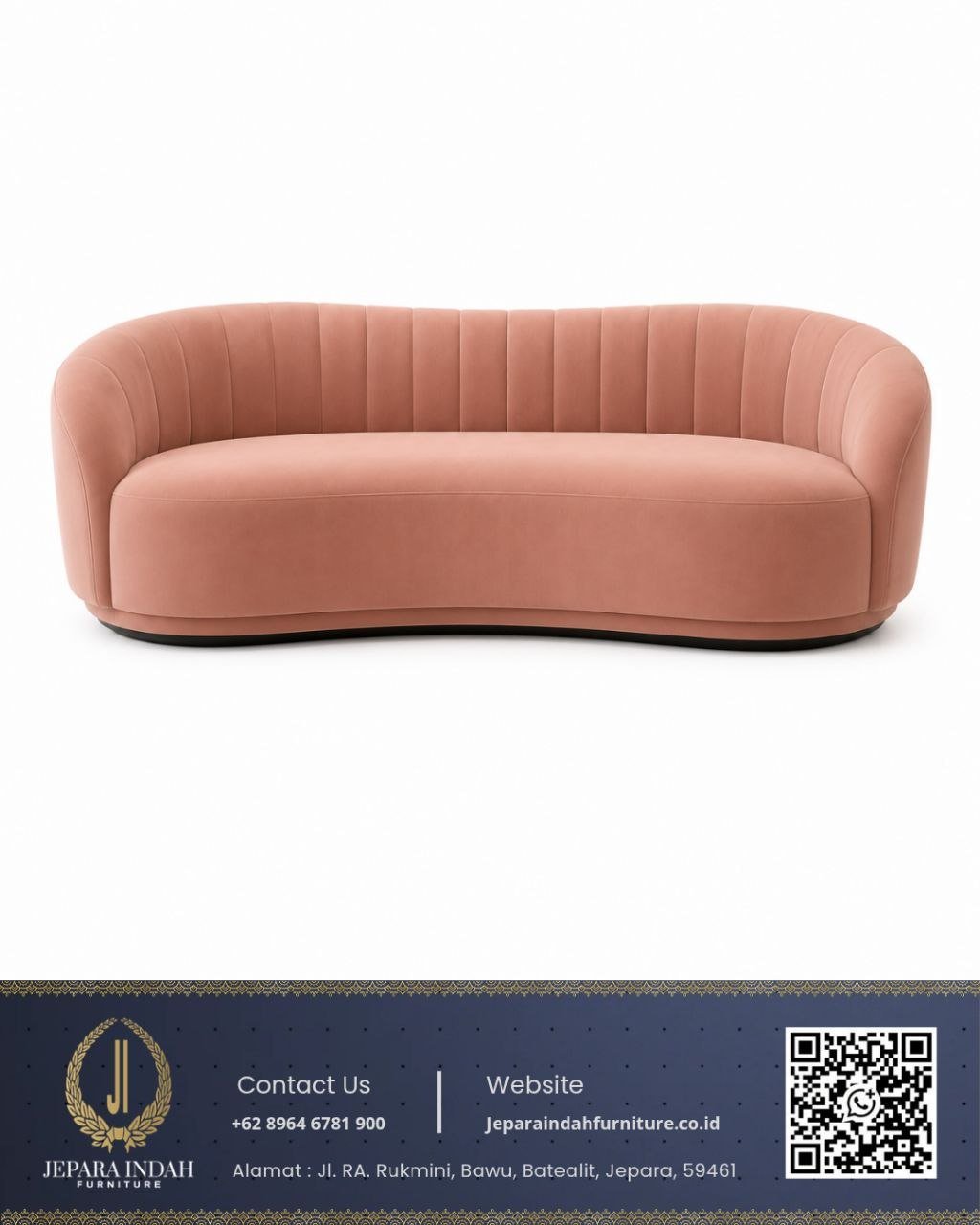 Sofa Ruang Tamu Mewah Aesthetic Curved Style Modern