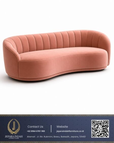 Sofa Ruang Tamu Mewah Aesthetic Curved Style Modern