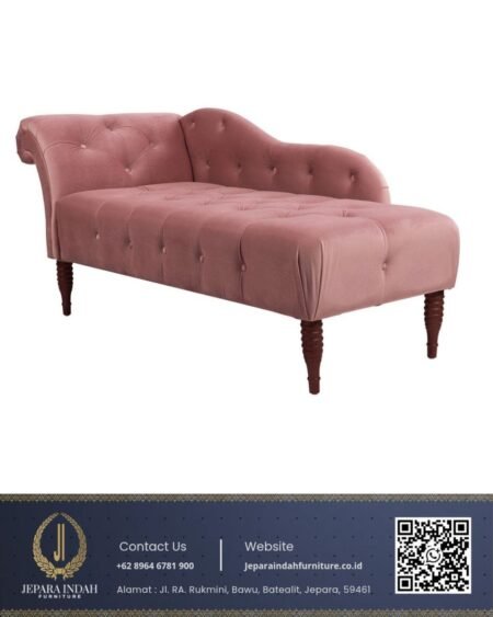 Sofa Santai Selonjoran Minimalis Style French Provincial Dusty Rose