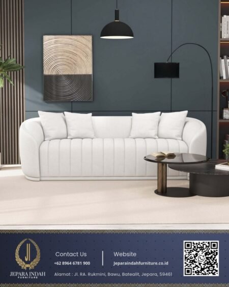 Sofa Tamu Minimalis Modern Style Jepara desain Scandinavian