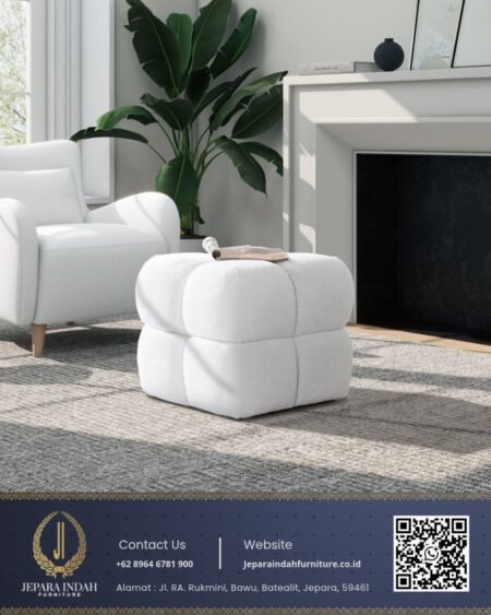 Stool Pouf Minimalis Aesthetic Model Cube Marshmallow